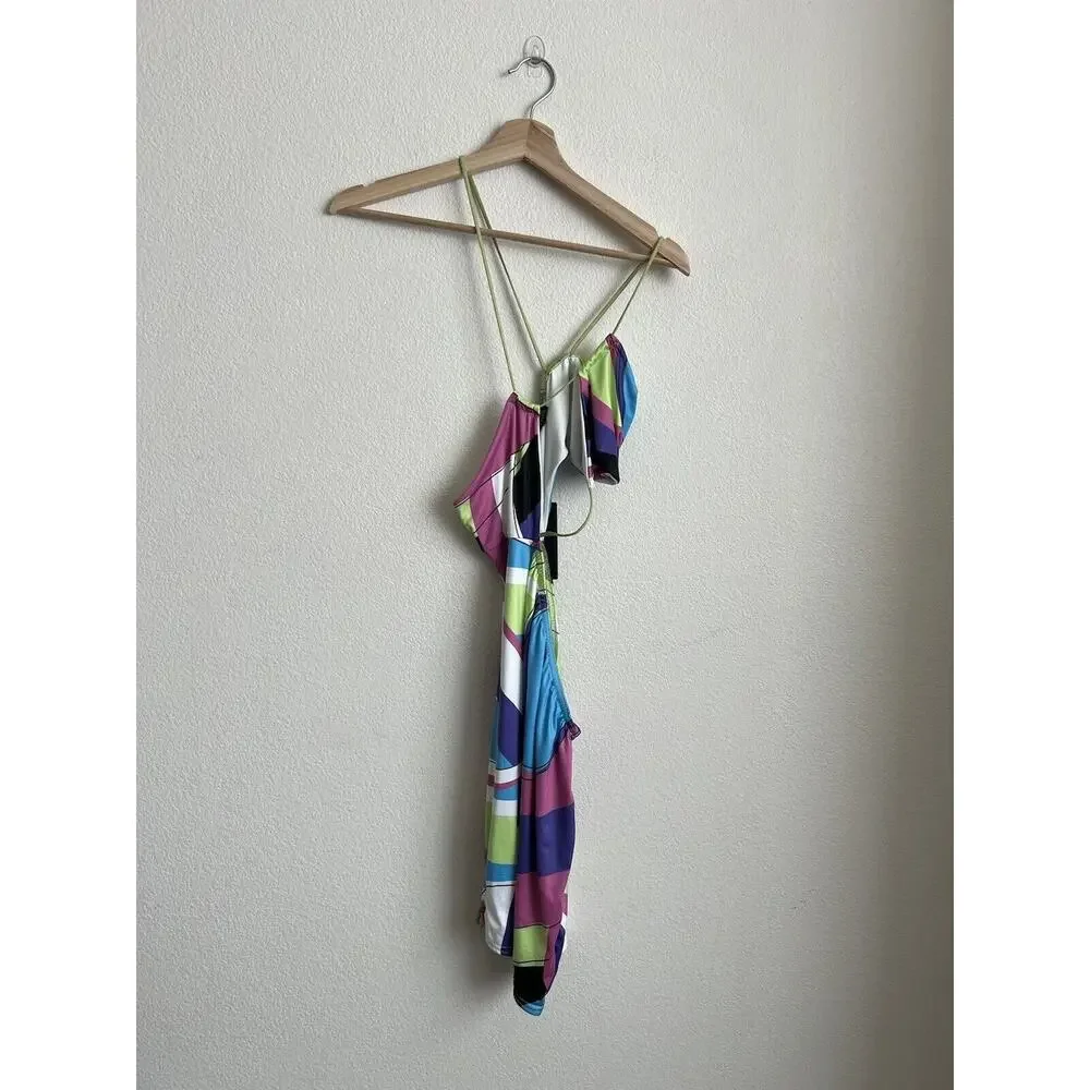 Pretty Little Thing Free Asymmetrical Cut Out Club Party Dress Womens Size 8 - Picture 3 of 10